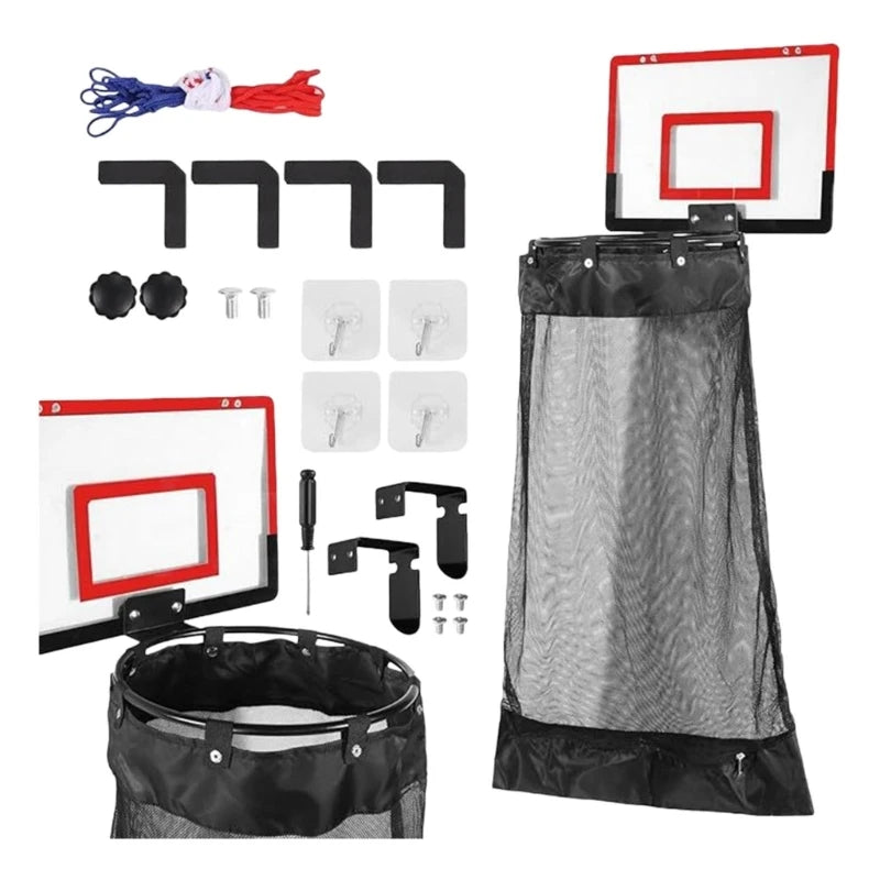MXLA Easy Assemble Basketball Themed Laundry Basket Quick Setups