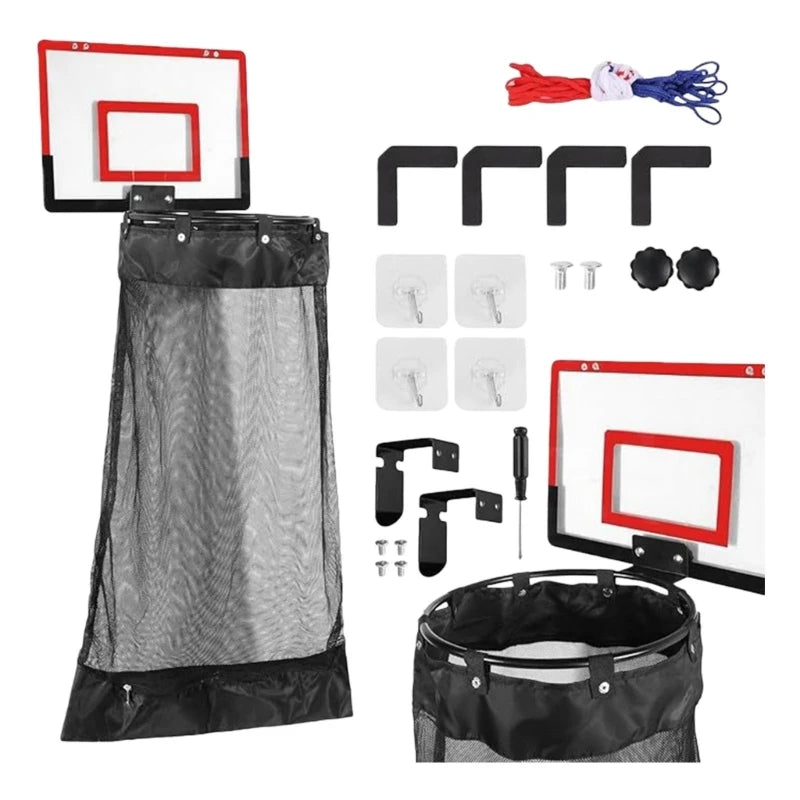 MXLA Easy Assemble Basketball Themed Laundry Basket Quick Setups