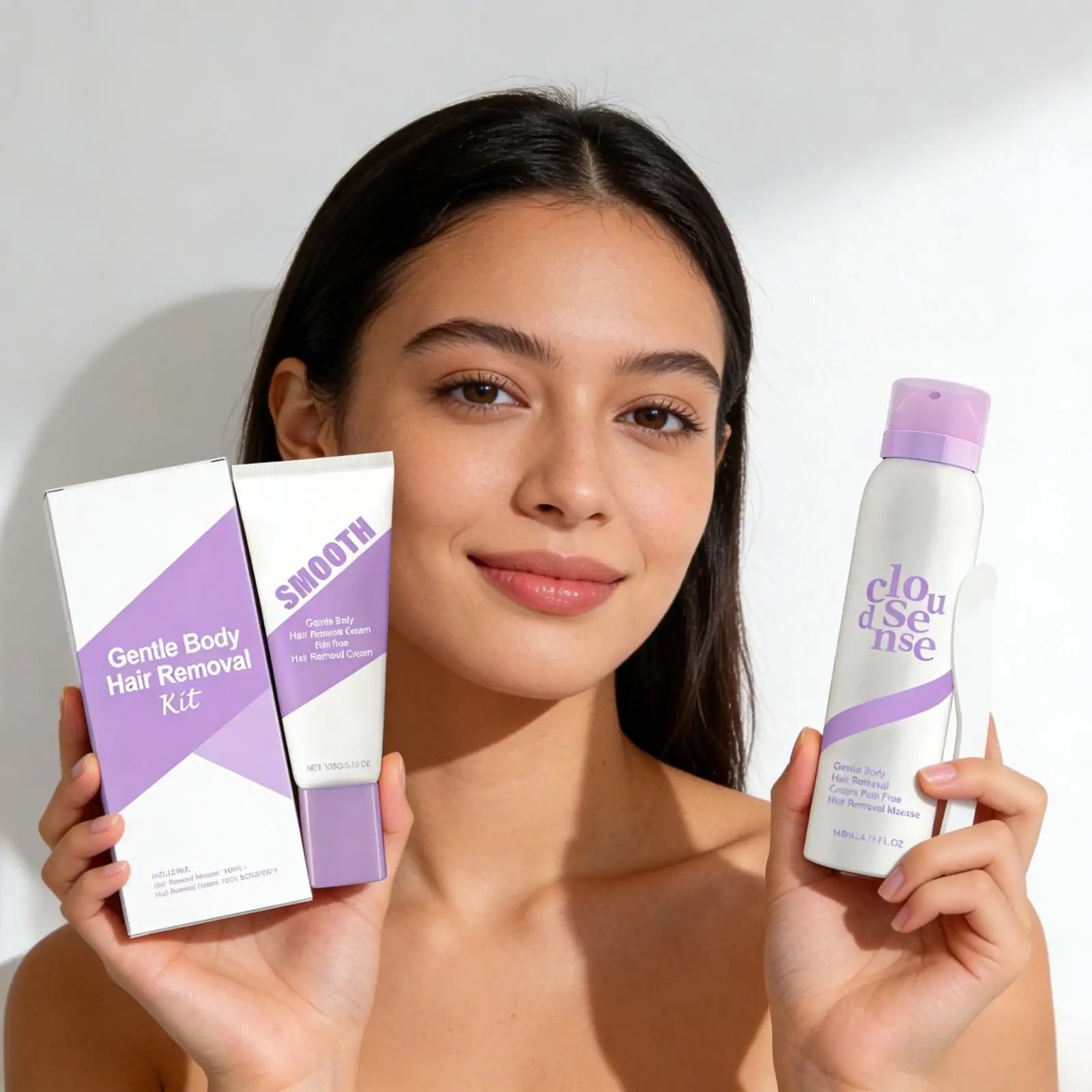 Body Hair Removal Cream Intimate Areas Women Shea Butter Smooth Skin Care Aloe Pain Free Moisturizing Hair Removal Mousse Spray
